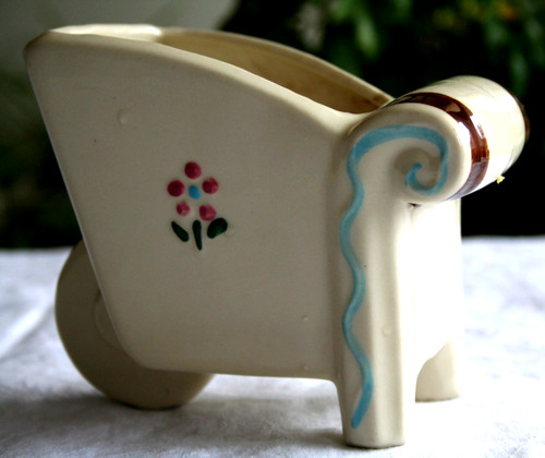 Shawnee pottery wheelbarrow - shawnee,