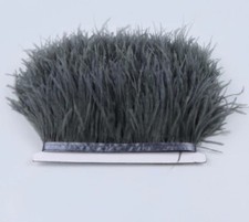 1 Meter Ostrich Feather Trimmings Trim Fringe Cloth Clothing Bag Costume UK