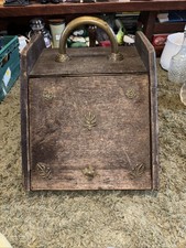 Vintage  Wooden Coalbox With