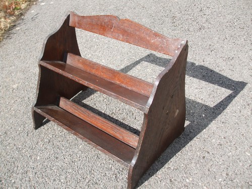 Antique oak double - -decker, book