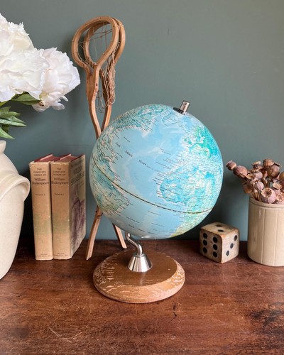 Vintage world globe with - vintage,