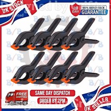 8 PACK 3.5'' SPRING CLAMPS QUALITY HEAVY DUTY NYLON PLASTIC QUICK GRIP CLIPS
