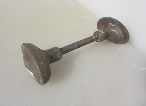 Vintage iron door - door, knobs