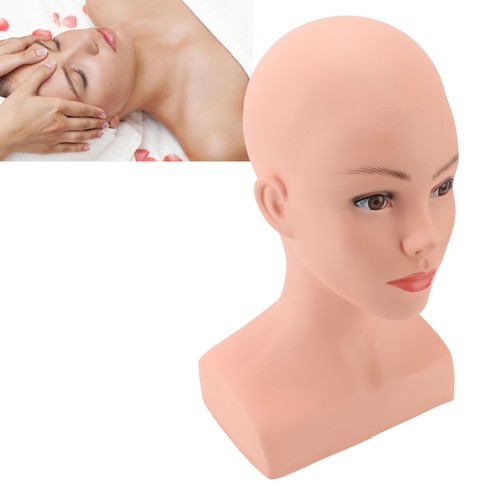 Female bald mannequin head - bald,