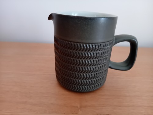 Denby chevron milk jug half - denby,