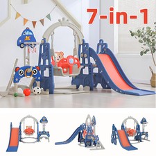 7-in-1 Kids Swing Slide