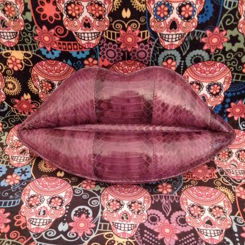 Lulu guinness purple - purple, leather