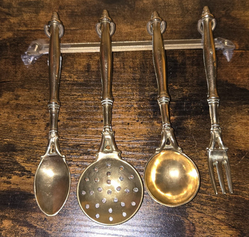 Vintage brass hanging - brass, cooking