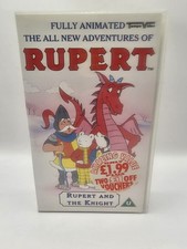 Rupert Bear: The All New Adventures Rupert & The Knight VHS Video 1993 VGC