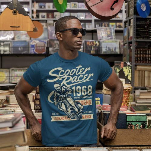 Scooter racer retro shirt - racer, t