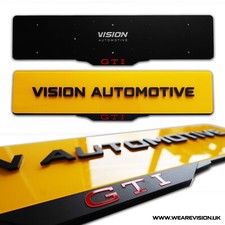 VW Golf GTI Premium Number Plate Holder Surround | Personalise Your GTI Colour!