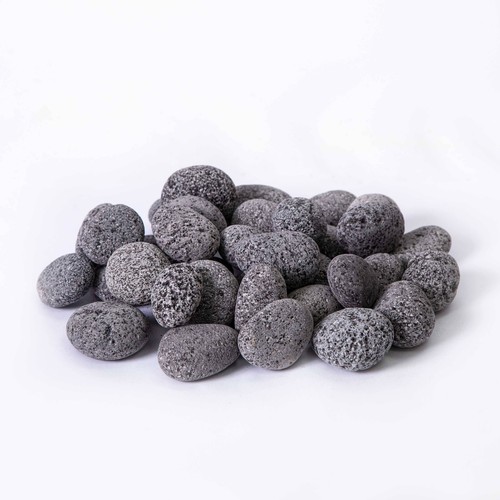Decorative black lava pebbles - black,