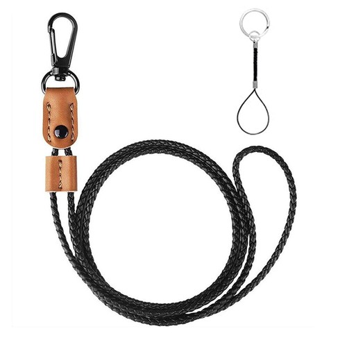 Neck lanyard braided leather - braided,