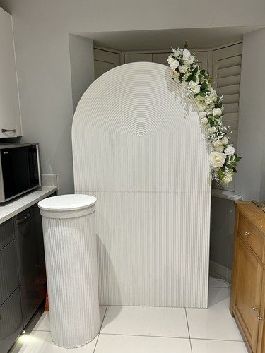White 6ft ripple - white, arch