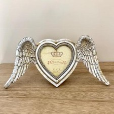 Gorgeous Silver Gilt 'Angel Wings' Heart Photo Frame - Great Gift Idea! ❤️