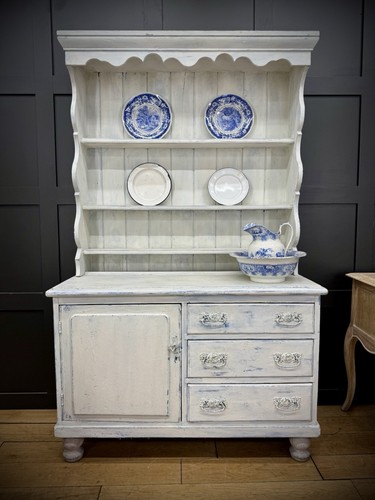 Antique pine display dresser - antique,