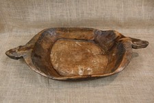 Antique Wooden Dough Kneading Bowl