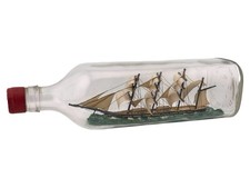 Vintage Ship in a Bottle Model, L27cm