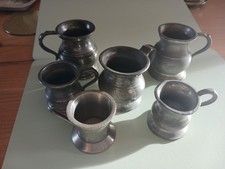 Vintage Pewter Measures, Three