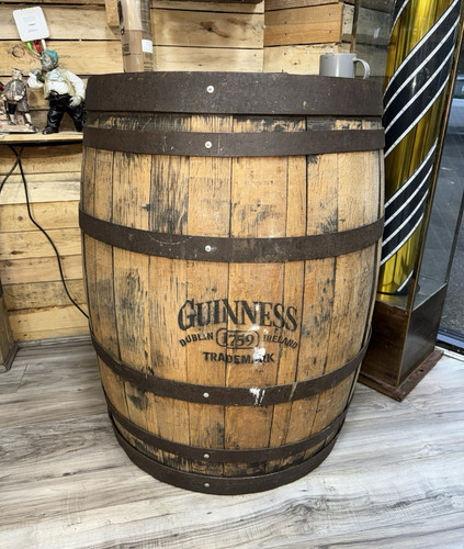 Guinness wooden barrel bar - guinness,