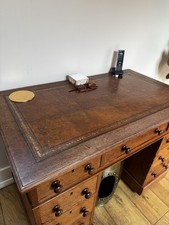 Antique Pedestal Desk With