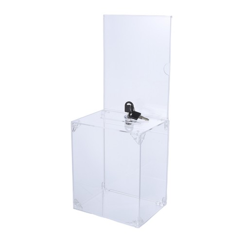 Acrylic donation box with - acrylic,