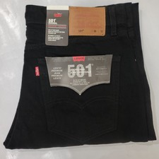 LEVIS 501 ORIGINAL MENS REGULAR STRAIGHT LEG FIT BLACK JEANS