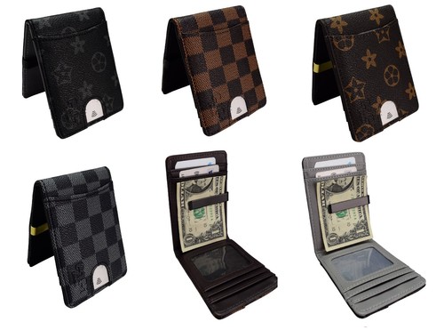 Mens wallet money clip - money, card