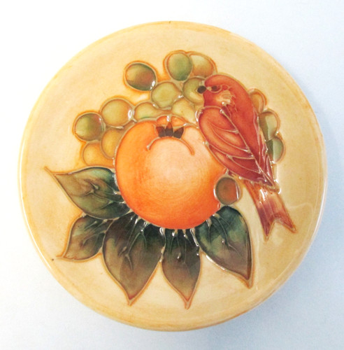 Moorcroft finches and fruit - moorcroft,