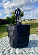 Zara Black Woven Strap Bucket