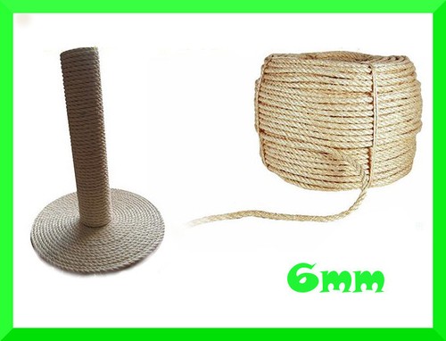 6mm natural sisal rope - sisal, twisted