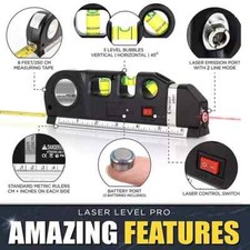 Multipurpose Laser Level Spirit Level Line Tool Measurement Lazer Leveling Wall