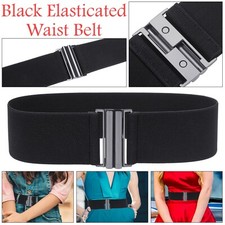 Vintage Women's Belts with Clasp - Wide Elasticated Nurse Belt for Women