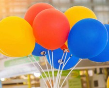 Party Balloons Sticks and Cups No Helium Transparent Colour & Quantity Birthday