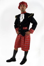 Costume SCHOTTE Kilt Braveheart HIGHLANDER Men Rock Scots Rob Roy Plaid Size 48
