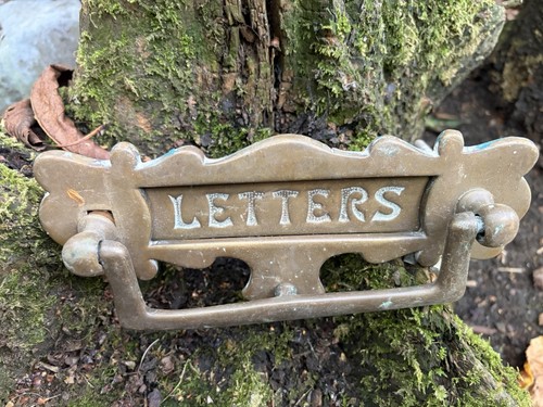 Genuine antique brass letter - antique,