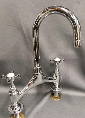 Chrome bridge mixer taps - chrome,