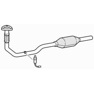 Front exhaust pipe catalytic - pipe, &