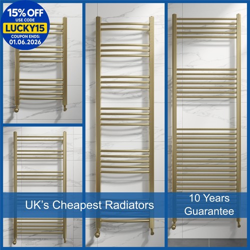 Brushed brass heated towel - brushed,