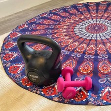 Mandala Mat Round Indian Yoga Tapestry Beach Throw Rug Roundie Hippie Boho Decor