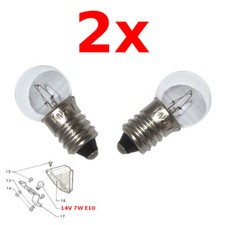 2x BULB 14V 7W E10 SOLEX REAR