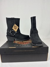 Harley Davidson Biker Boots Western Black Leather UK4 Eu37 Brand New With Box
