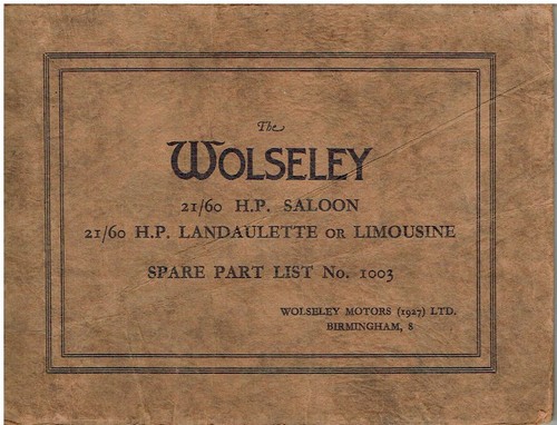 Wolseley hp saloon - hp,