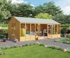 BillyOh Petra Summerhouse 10x8 - 20x10 Garden Office Room Heavy Duty Wooden T&G