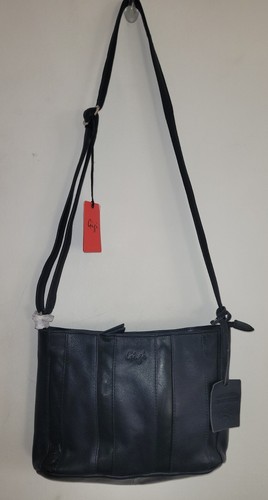 Gigi navy shoulder bag - bag, leather