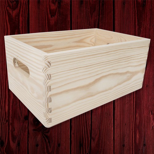 Plain wooden open chest - plain,