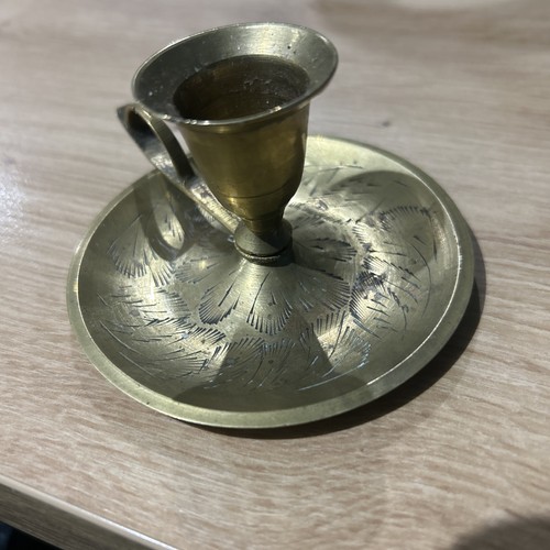 Small brass chamberstick