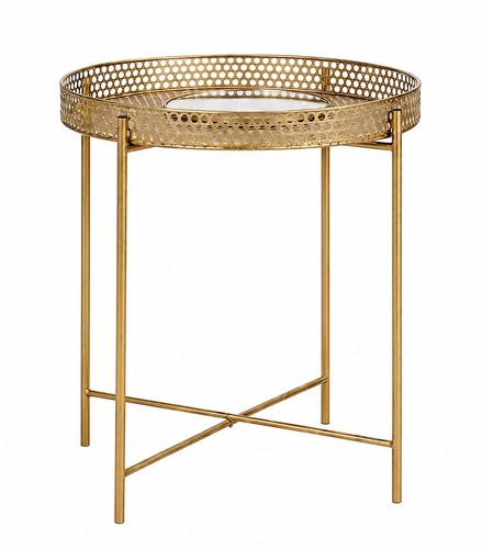 Modern gold round side - modern,