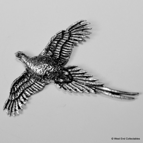 Wings spread pheasant - wings, pewter