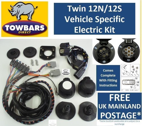 Towbar twin 12n 12s wiring - towbar, kit